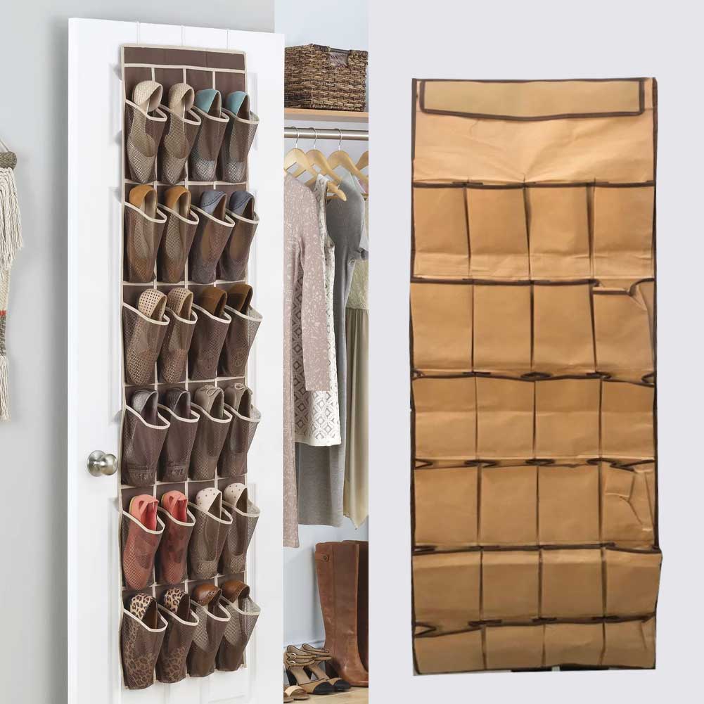 24 Pockets Over the Door Shoe Organizer – Zahra Stores
