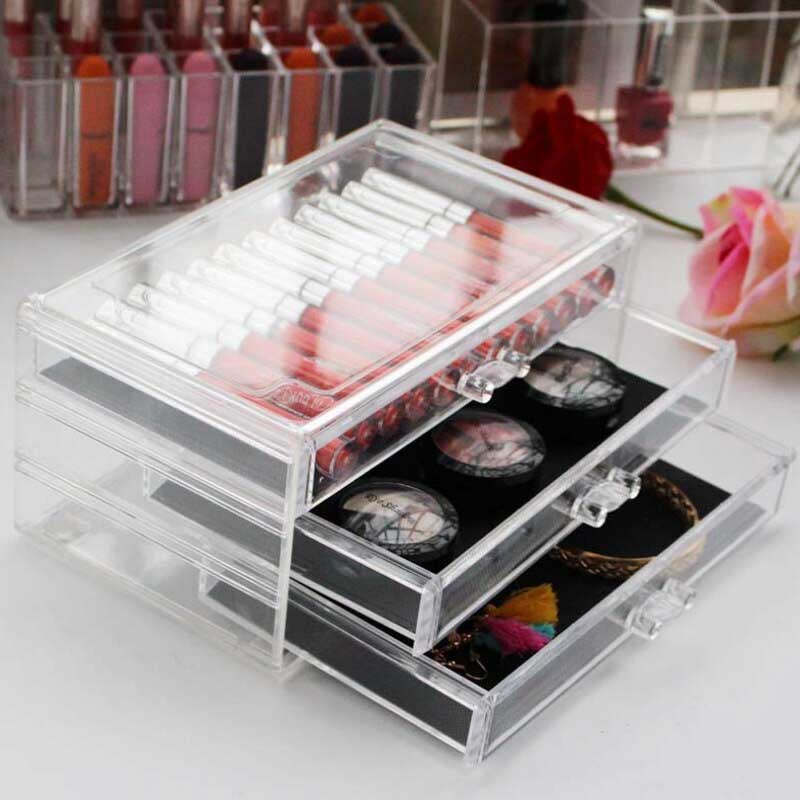 Clear Acrylic Large Storage Cosmetics Box