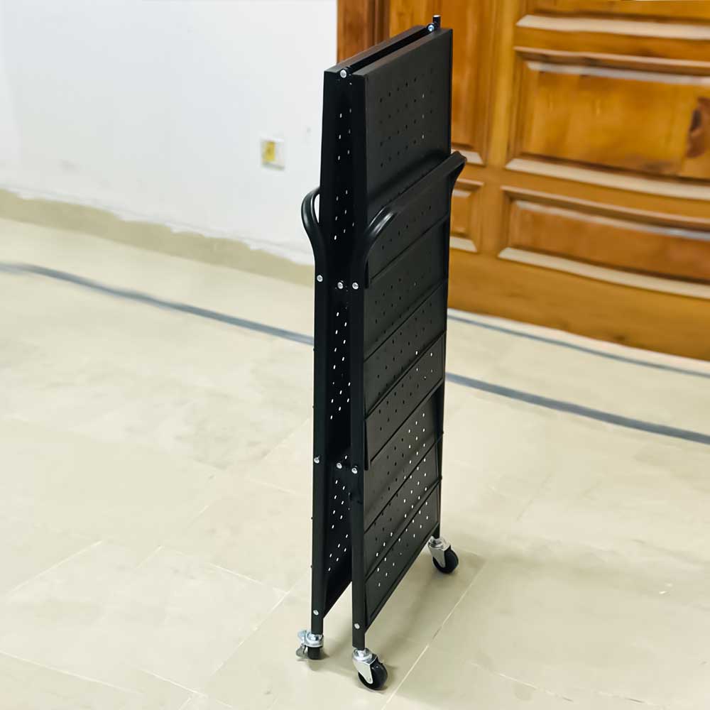 3-Tiers Metal Foldable Trolley