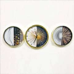 3-PcsHome Decor Wall Clock Set