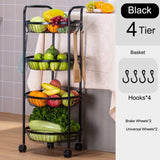4-Layers Kitchen Fruit Vegetable Storage Rack - 039
