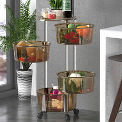 5-Layers Rotatable Storage Basket (Dark Brown) - 464Y 464s