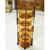 5-Layers Rotatable Storage Basket (Dark Brown) - 464Y 464s
