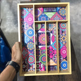 5 Portions Serving Tray Wooden