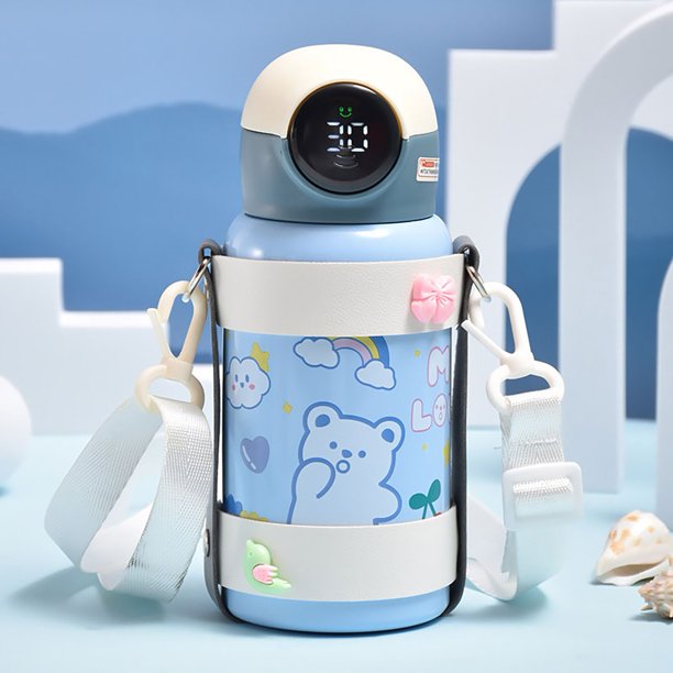 Temperature Display Good Sealing Kids Thermal Cup with Strap