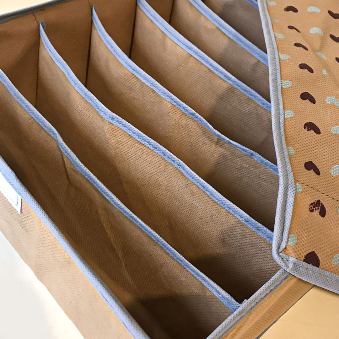 7 Grids Foldable Undergarments Storage Box
