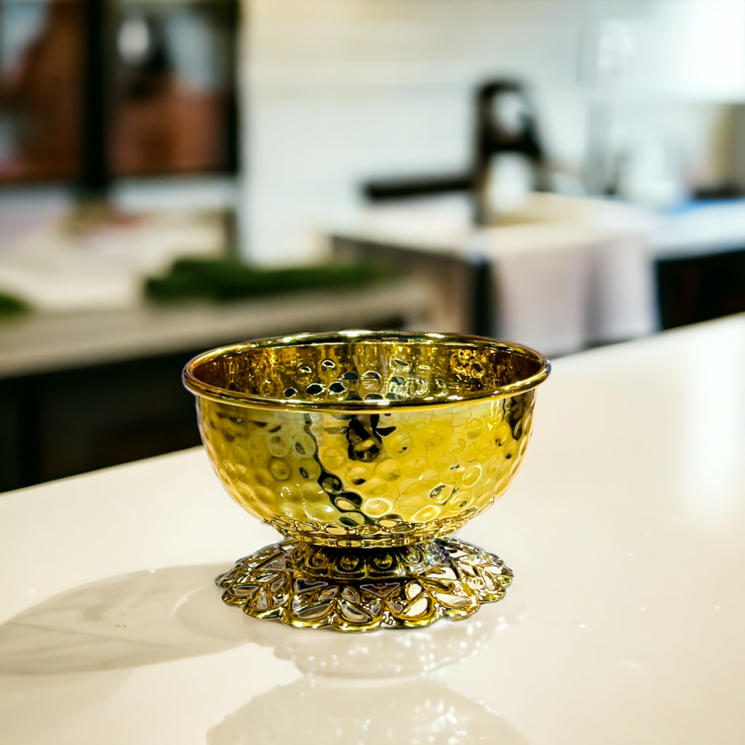 Golden Date Serving Bowl