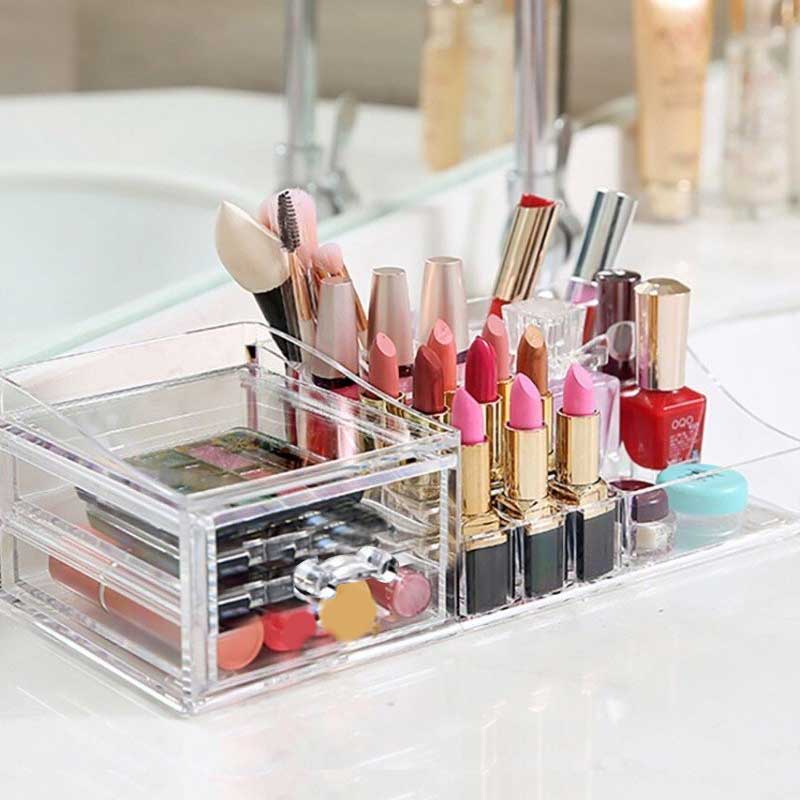 Acrylic Cosmetic Box Organizer With Drawer Compartment - 6226