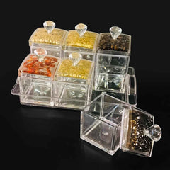 Acrylic Spice 6-Jars With Tray