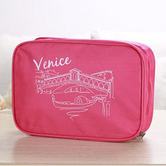 Multipurpose Travel Pouch Portable Bag (Pink)
