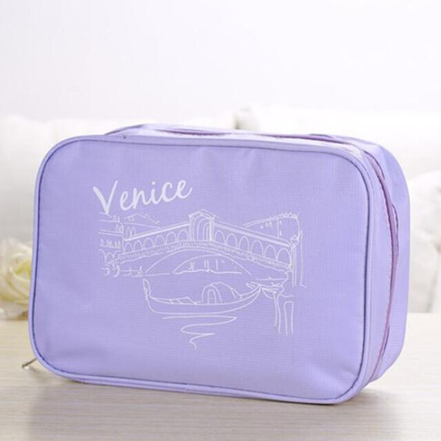Multipurpose Travel Pouch Portable Bag (Light purple)