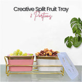 Creative Dry Fruits Tray With Lid 2 Portions