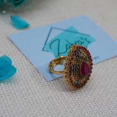 3Pc Earrings Pendant &amp; Ring Tear Drop 715/24