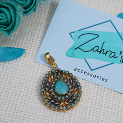 3Pc Earrings Pendant &amp; Ring Tear Drop 715/24