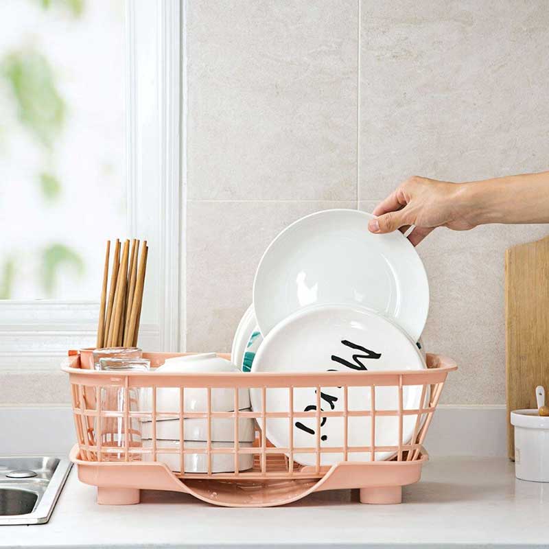 Double Layers Dishes Storage Rack