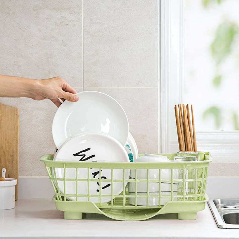 Double Layers Dishes Storage Rack