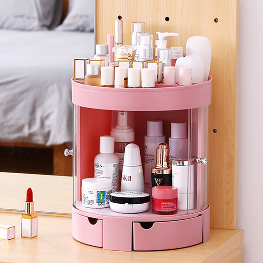 Dressing Table Organizer with 2 Rotating Jewelry Drawers