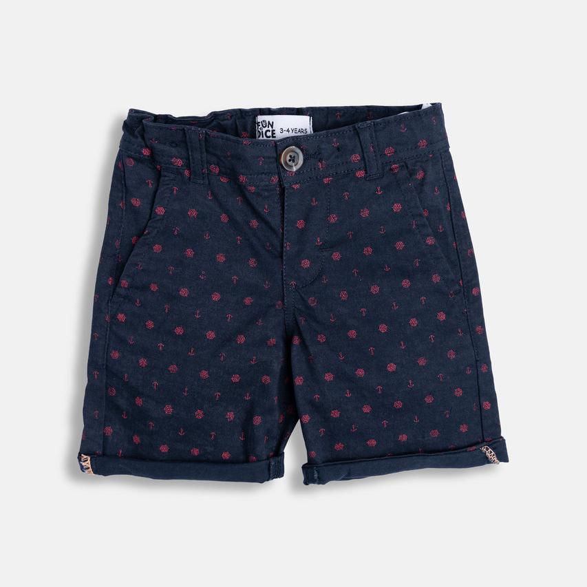 Navy Anchor Woven Shorts