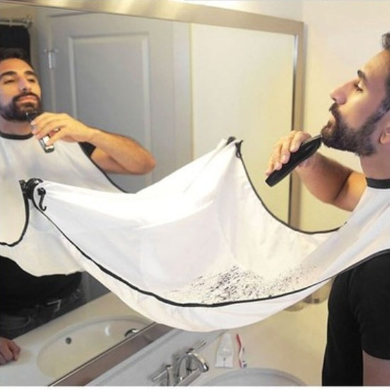 Beard Shaving Apron with Two Suction Cups