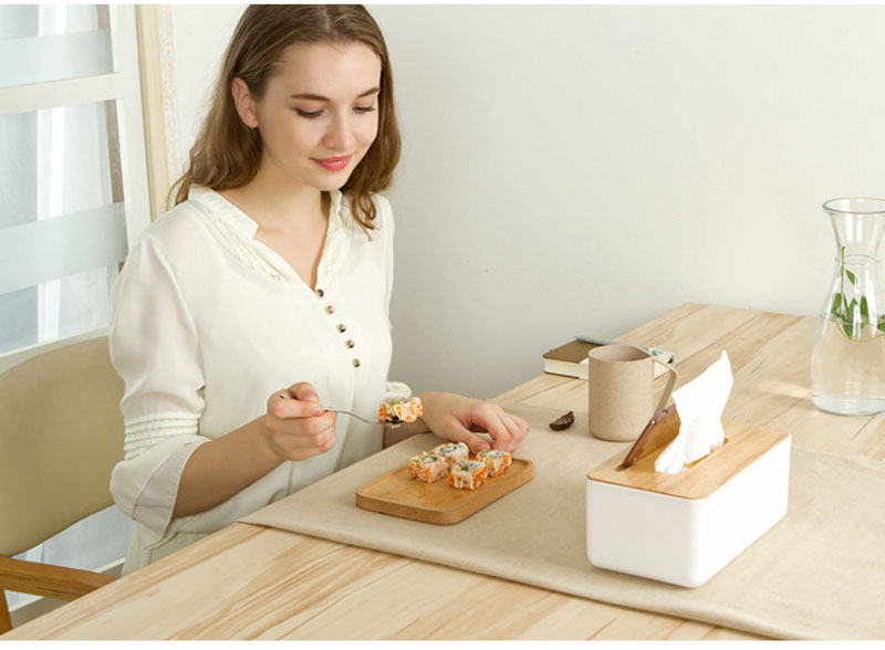 Tissue Box wooden top with mobile holder