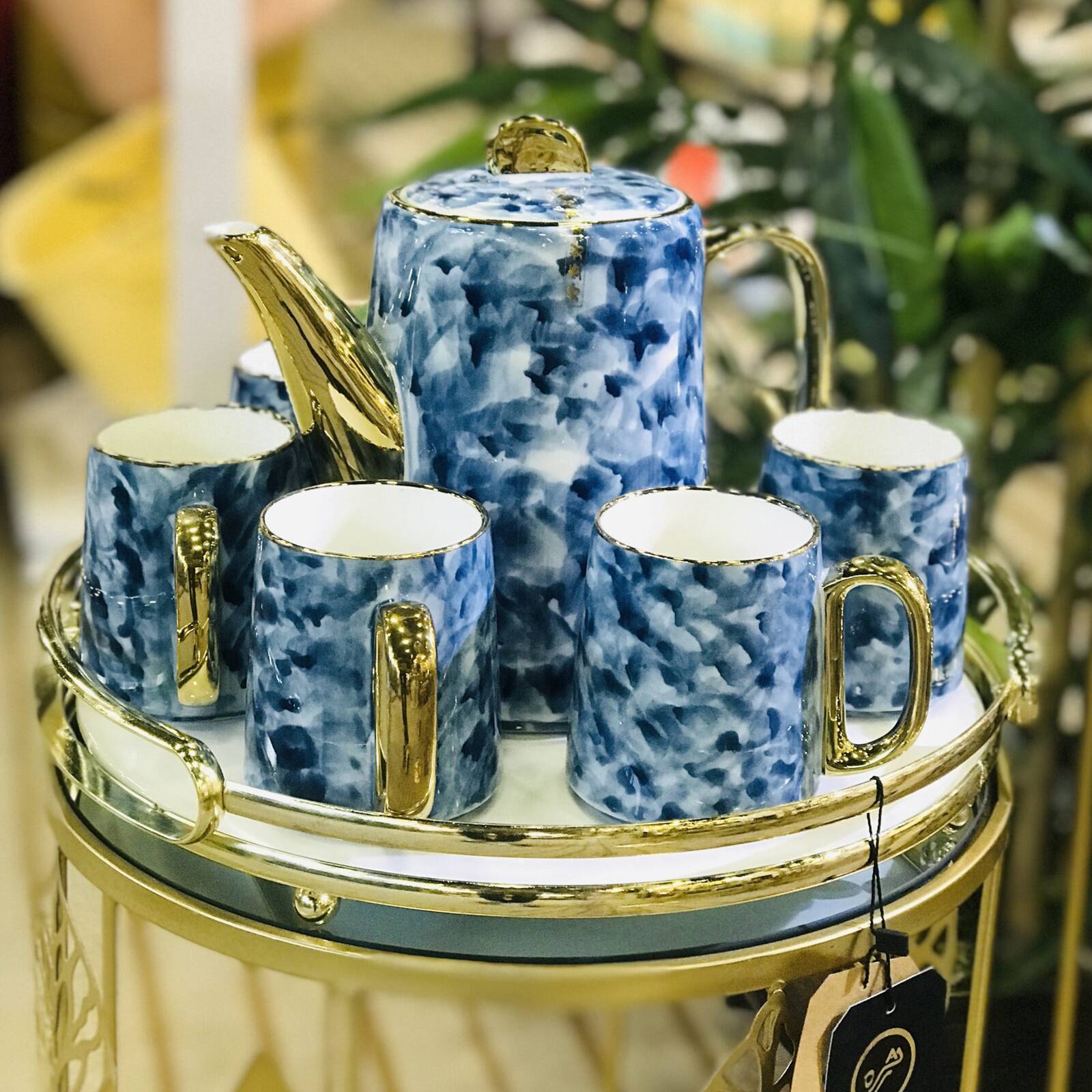 Beautiful Ceramic Tea Set With Tray