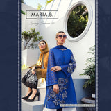 MARIAB 3 Piece Unstitched Embroidered Suit Spring Summer Casuals Blue