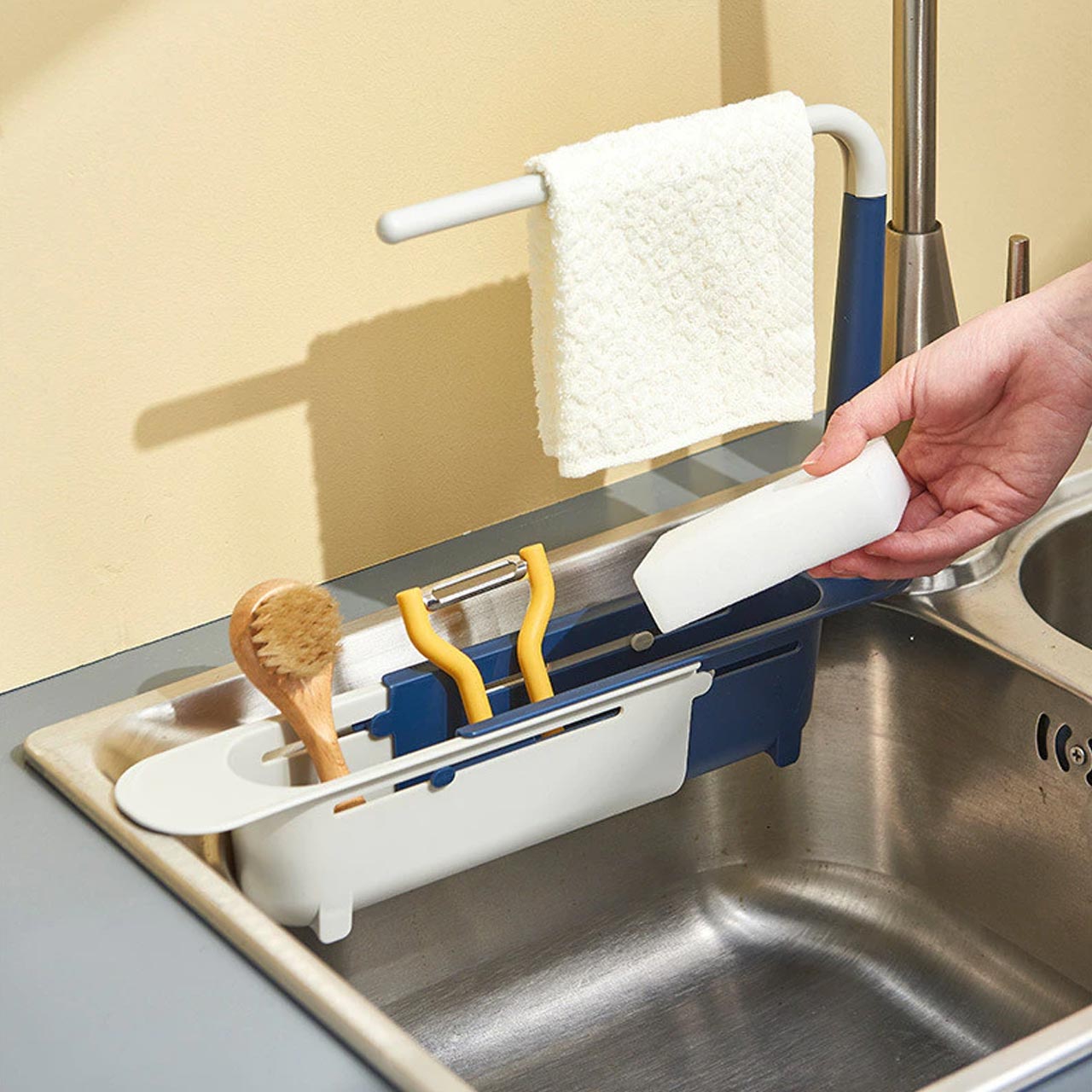 Extendable  Sponge Holder Sink Drain Rack