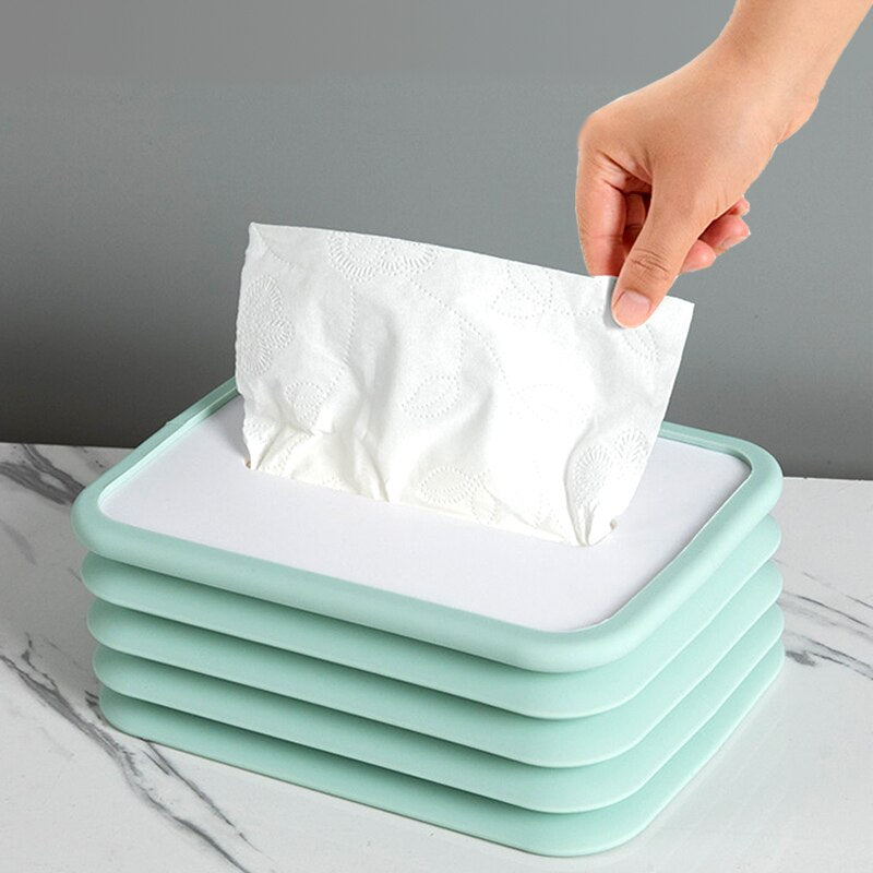 Silicone Foldable Tissue Box