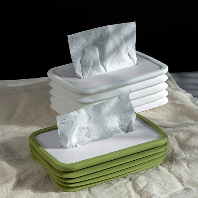 Silicone Foldable Tissue Box