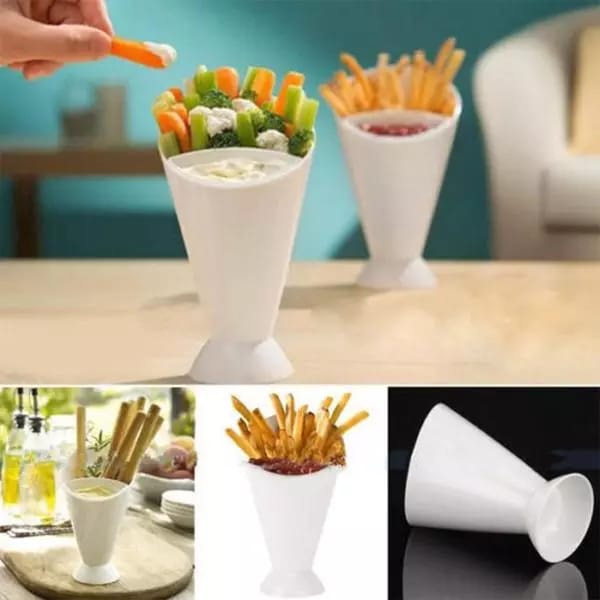 Snack Cone Stand + Remove Sauce Dip Fries