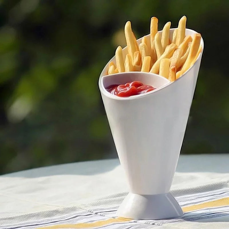Snack Cone Stand + Remove Sauce Dip Fries