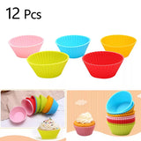 6Pcs 5cm Muffin Silicone Mold Cupcake Bake ware