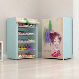 Shoe Rack Storage Shelf 7 Layers Oxford Cloth Iron Pipe