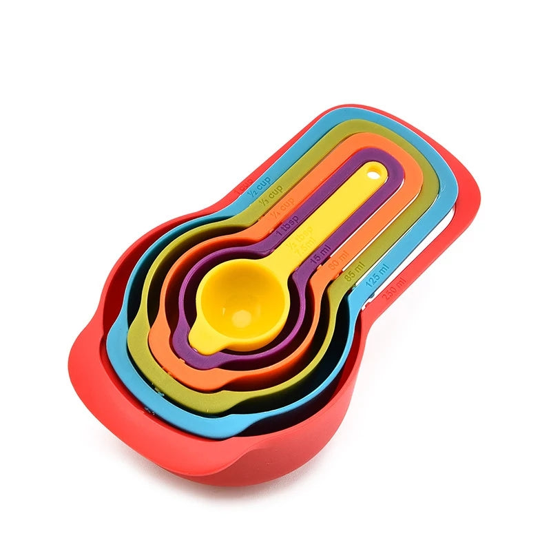 6 Pcs/Set Kitchen Measuring Cup Rainbow Color Stackable