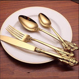 Single Serving Golden Western Style Cutlery