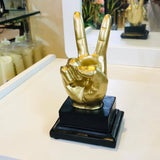 Golden Resin Hand Statues