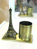 Metal Eiffel Tower Tin Pen Holder