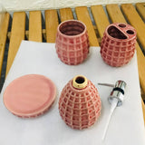 4 Pcs Ceramic Washroom Set Utensils