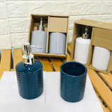 2 Pcs Ceramic Washroom Set Utensils