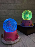 Revolving Crystal Snow Globe With LED Light
