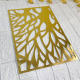 6 pcs Golden Rectangle Table Mats