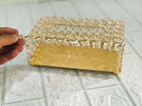 Golden Antique Crystal Tissue Box