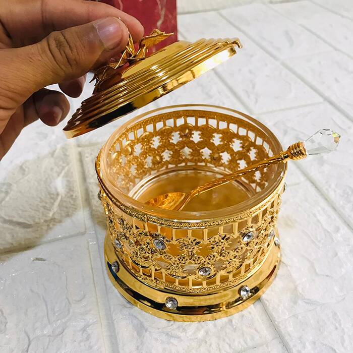 Golden Antique Sugar Pot