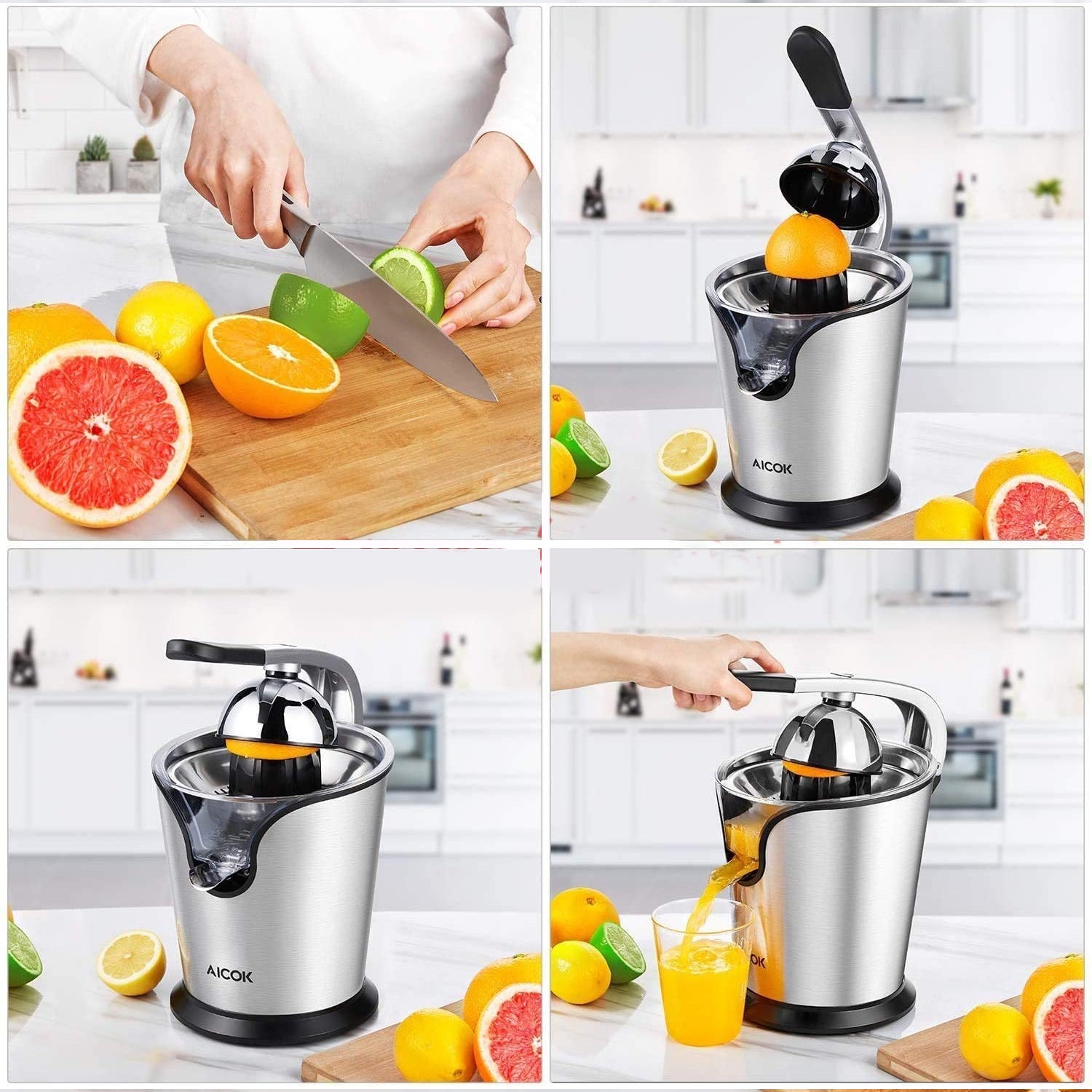 Aicok Citrus Juicer Machine With Handle Press