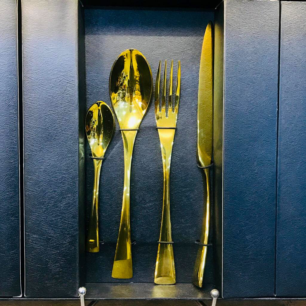 24-Pcs Golden Elegant  Cutlery Set
