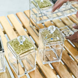 Creative Acrylic Spice Condiment 6 Jars With Stand