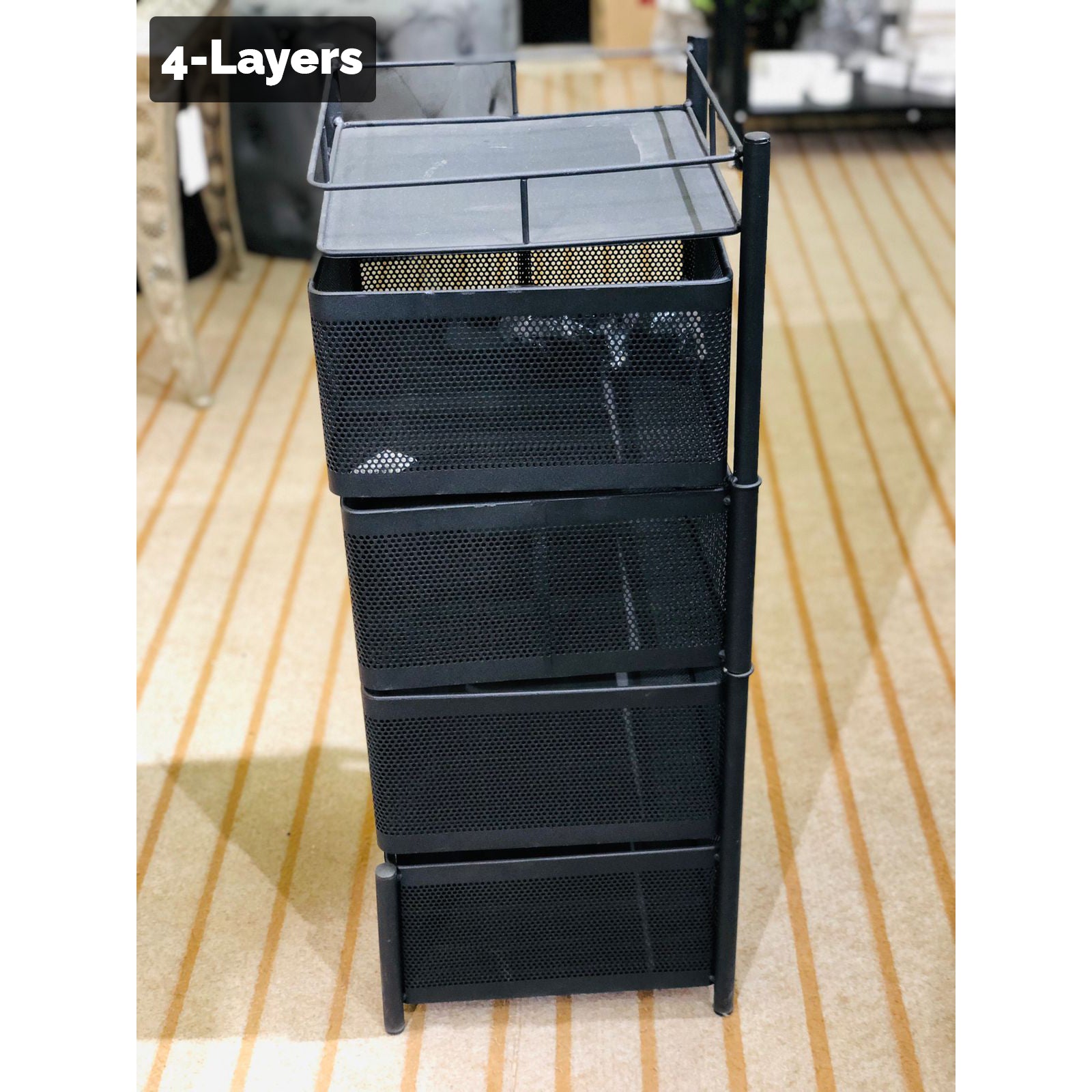 3/4/5 Tiers Rotatable Trolley - Square