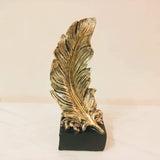 Nordic Luxury Gold Resin Leaf Table Decor