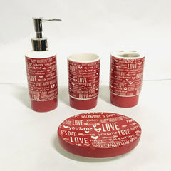 4 Pcs Ceramic Bath Set