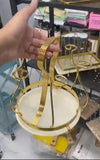 metal round shape glass holder
